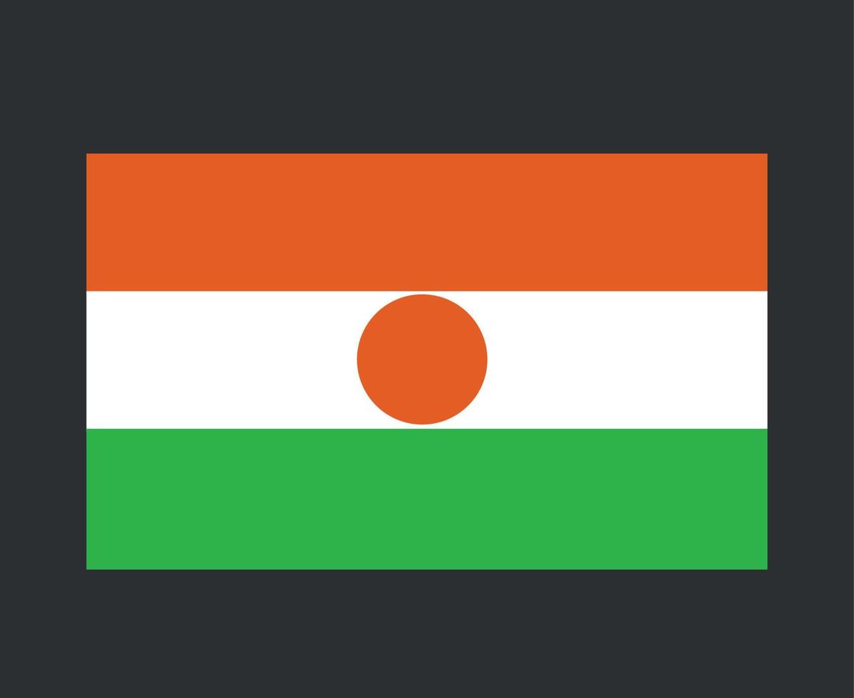 niger vlag nationaal afrika embleem symbool pictogram vector illustratie abstract ontwerp element