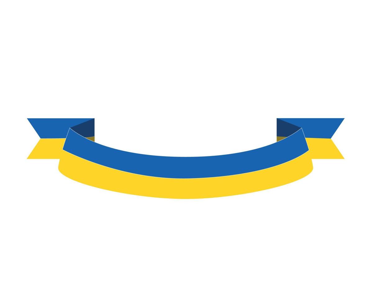 Oekraïne vlag lint embleem nationaal europa ontwerp symbool vector abstracte illustratie