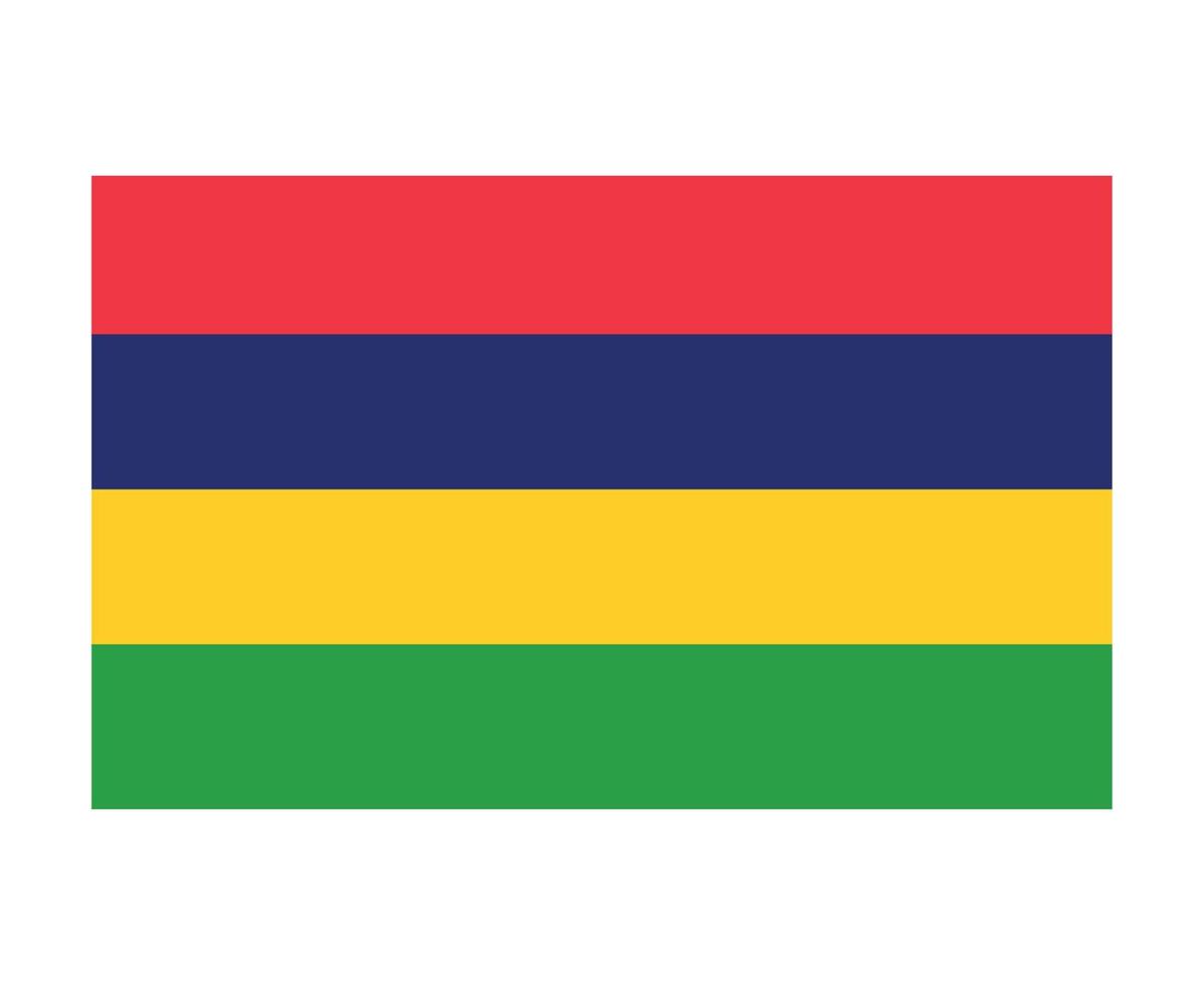 Mauritius vlag nationaal afrika embleem symbool pictogram vector illustratie abstract ontwerp element