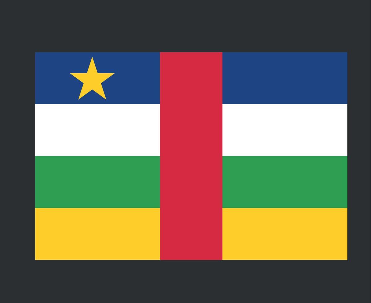 centraal afrikaanse republiek vlag nationaal afrika embleem symbool pictogram vector illustratie abstract ontwerp element