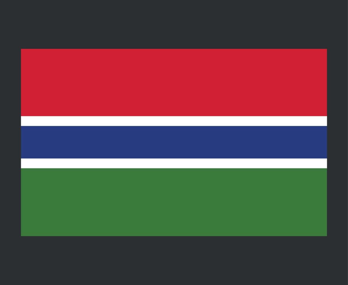 Gambia vlag nationaal afrika embleem symbool pictogram vector illustratie abstract ontwerp element