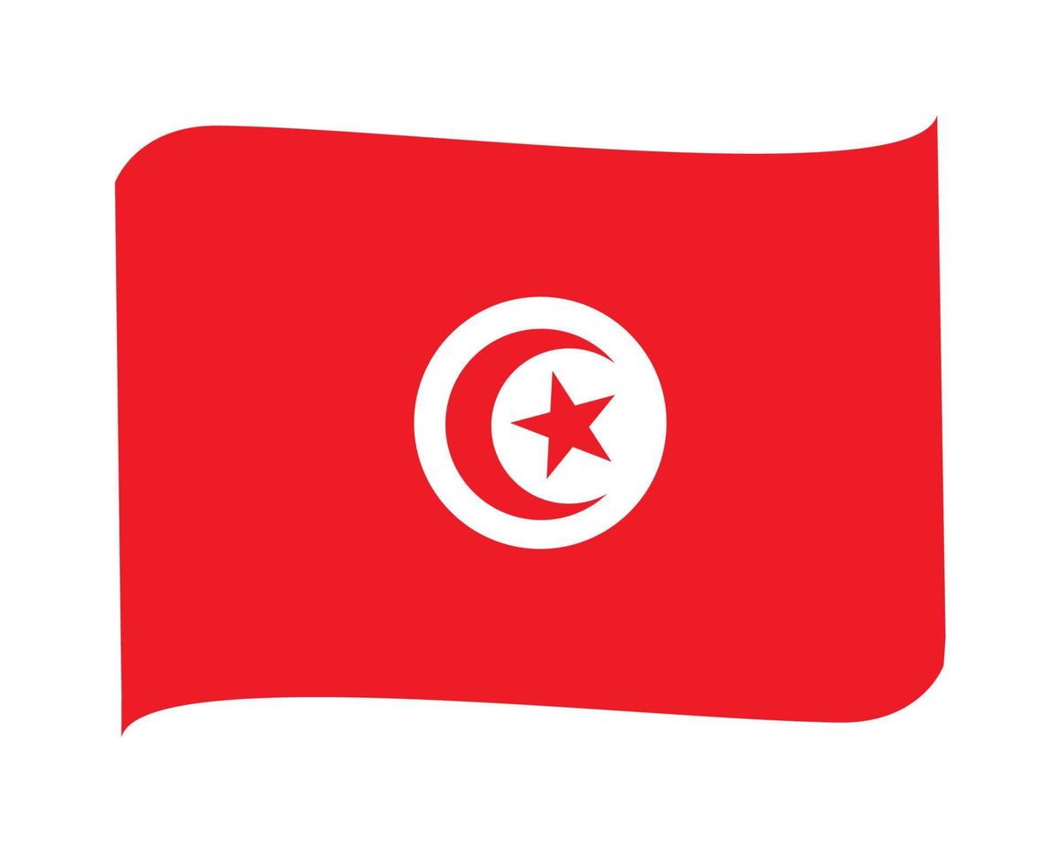 tunesië vlag nationaal afrika embleem lint pictogram vector illustratie abstract ontwerp element