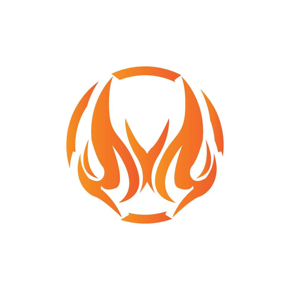 rood smeulend vuur pictogram vector logo, klassiek retro design