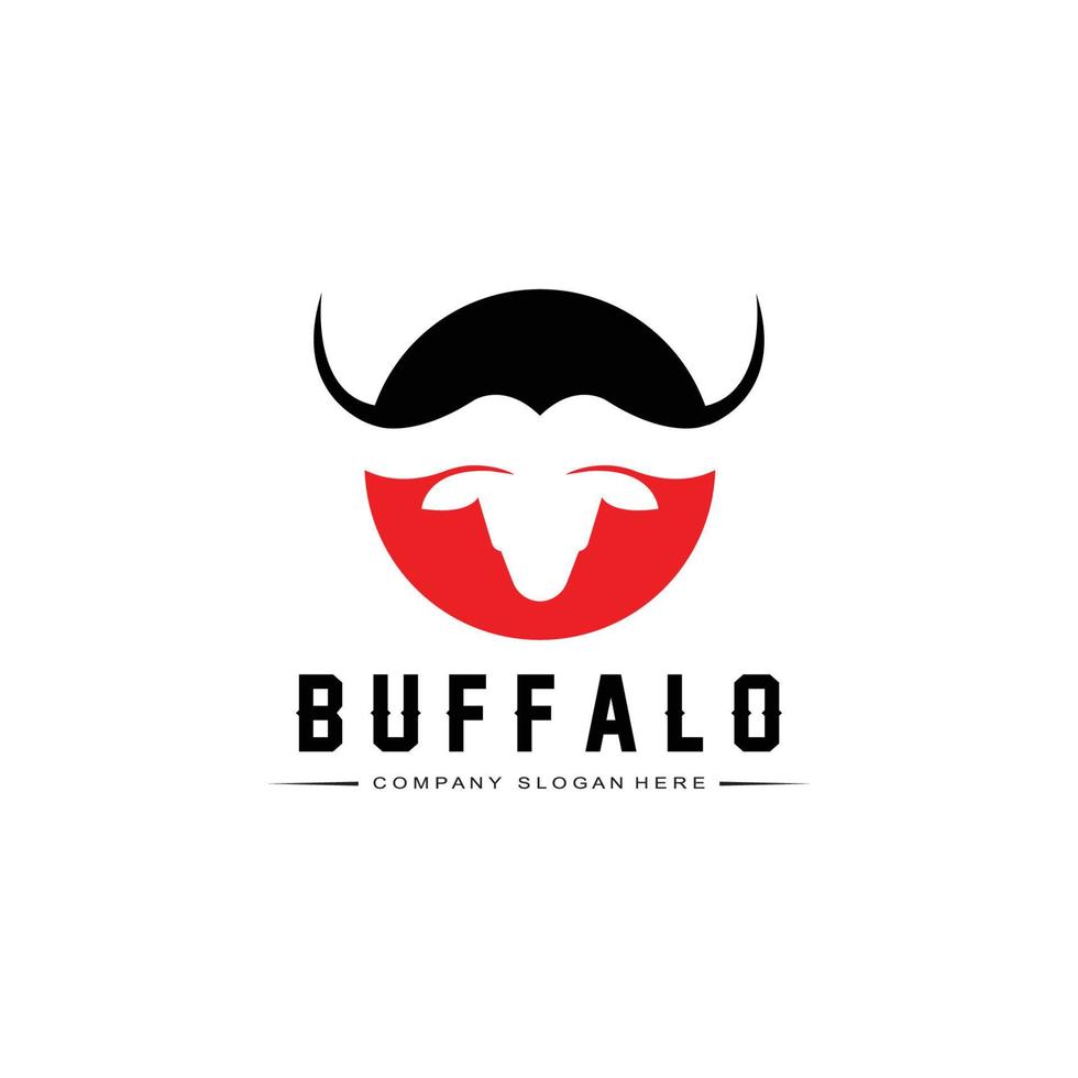 bizon stier buffel logo vector pictogram, boerderij dieren vintage retro logo ontwerp