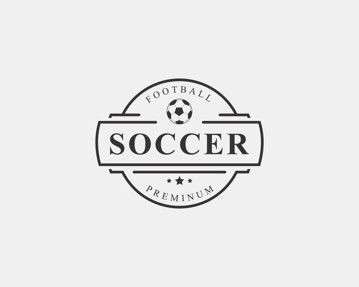 vintage retro badge kampioenschap voetbal voetbal toppen logo ontwerp inspiratie vector