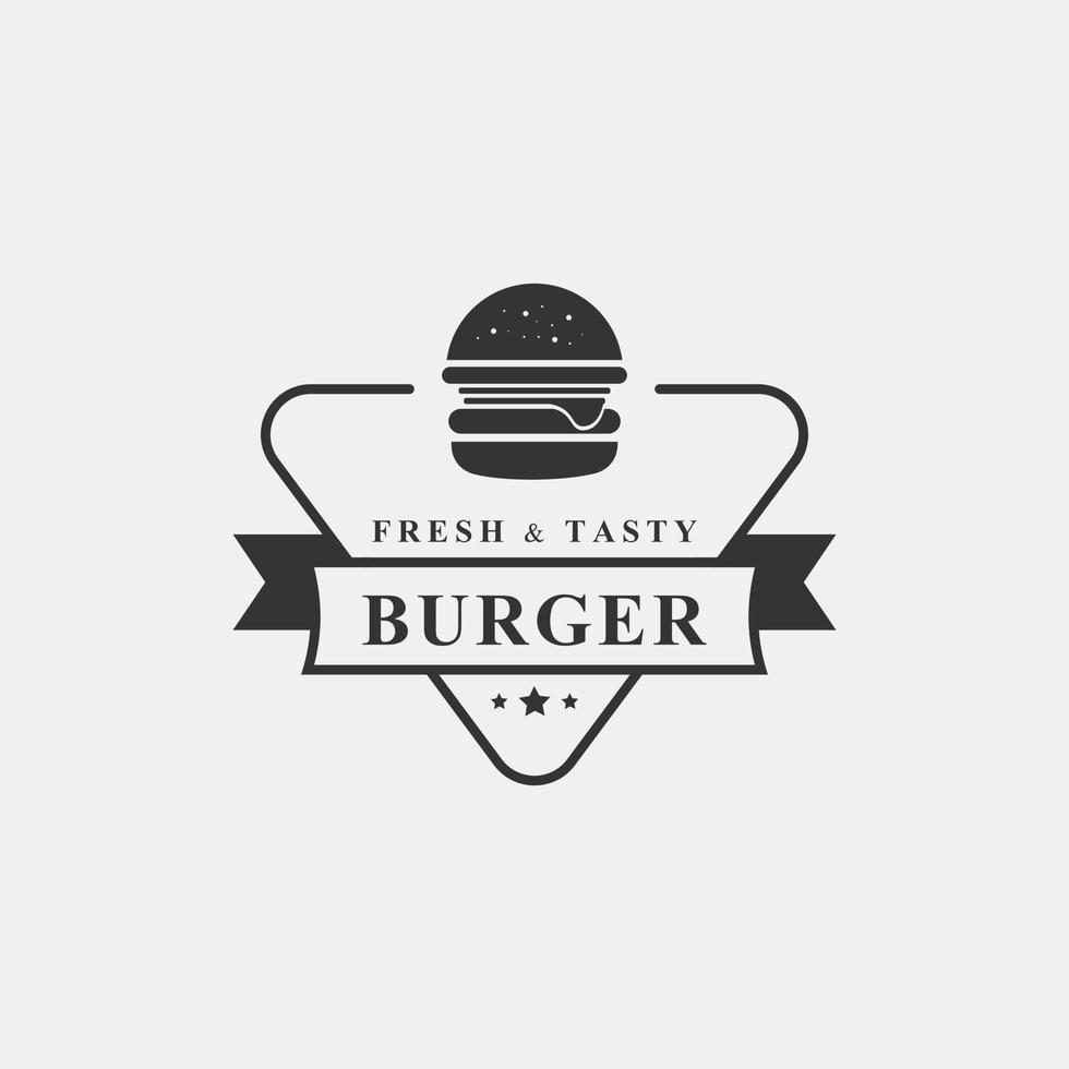 vintage retro badge fastfood restaurant label ontwerpelement vector