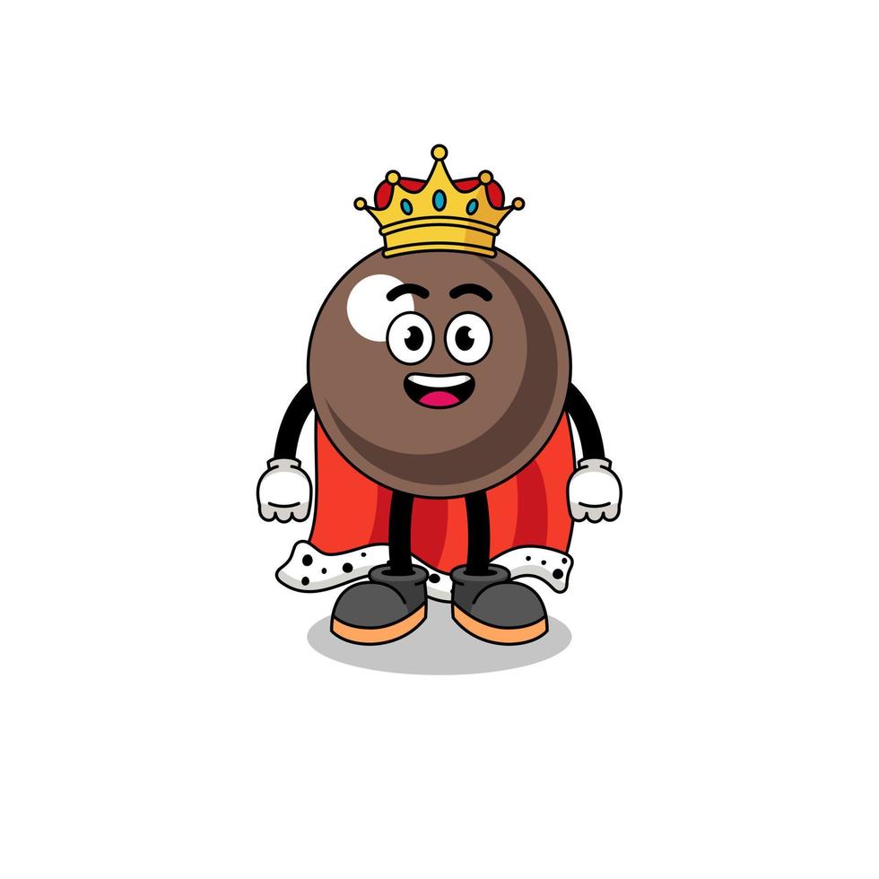 mascotte illustratie van tapioca parelkoning vector