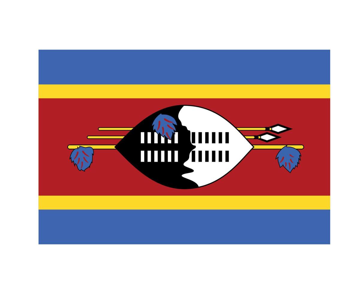 eswatini vlag nationaal afrika embleem symbool pictogram vector illustratie abstract ontwerp element