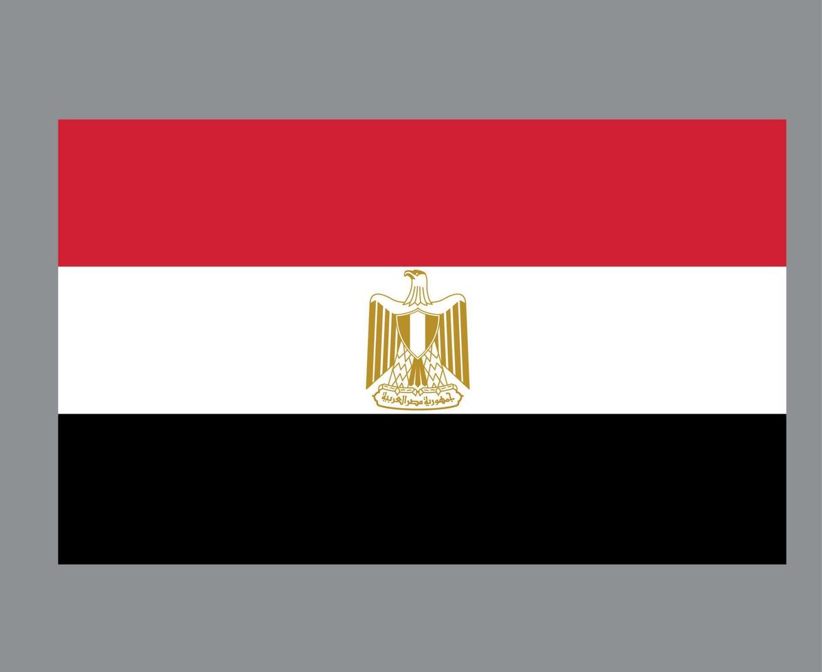 egypte vlag nationaal afrika embleem symbool pictogram vector illustratie abstract ontwerp element