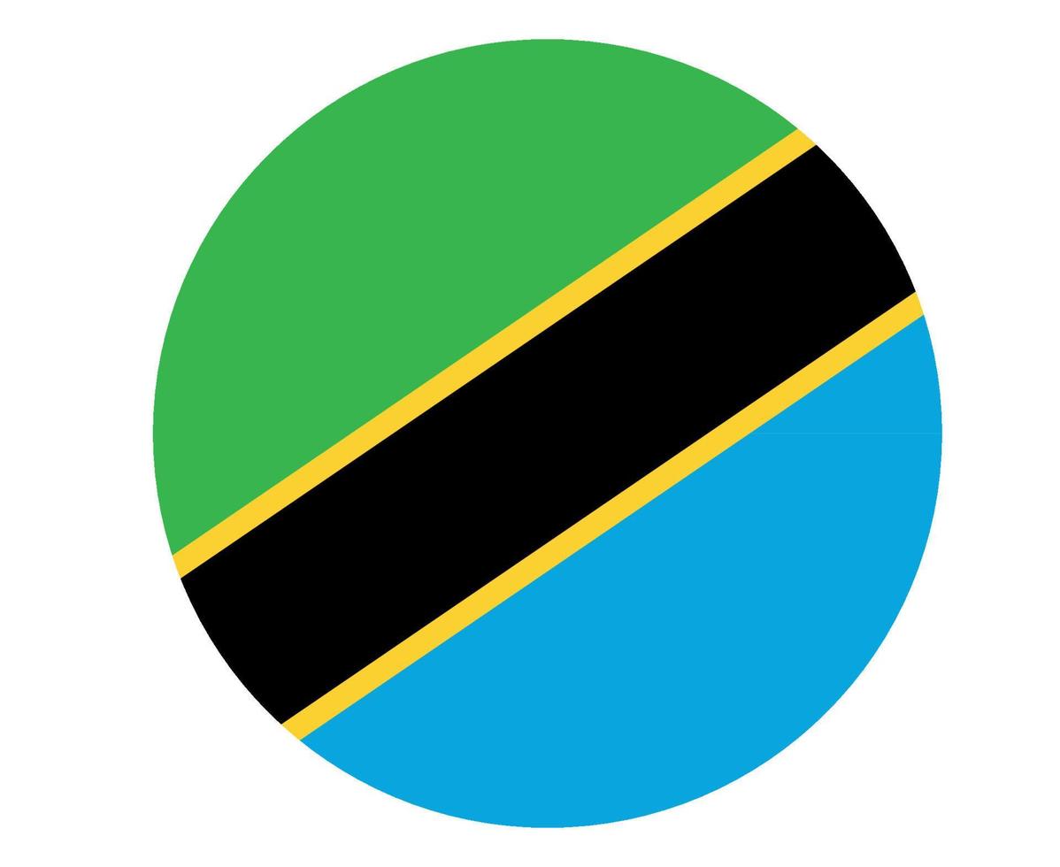 Tanzania vlag nationaal afrika embleem pictogram vector illustratie abstract ontwerp element