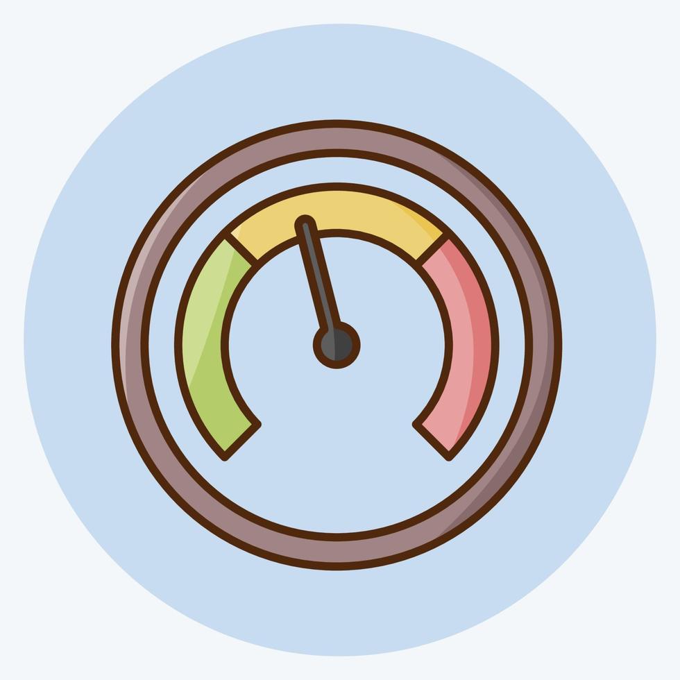 pictogram snelheidsmeter. geschikt voor onderwijs symbool. vlakke stijl. eenvoudig ontwerp bewerkbaar. ontwerp sjabloon vector. eenvoudige illustratie vector