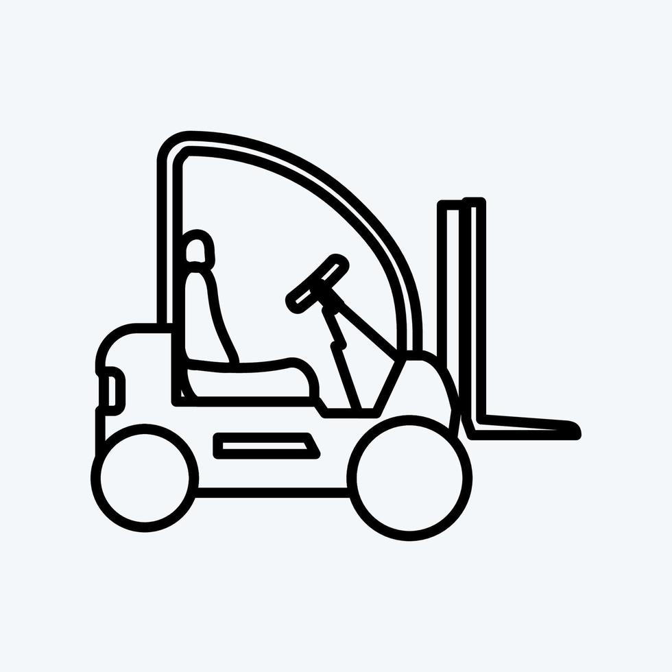 pictogram heftruck. geschikt voor onderwijs symbool. lijn stijl. eenvoudig ontwerp bewerkbaar. ontwerp sjabloon vector. eenvoudige illustratie vector