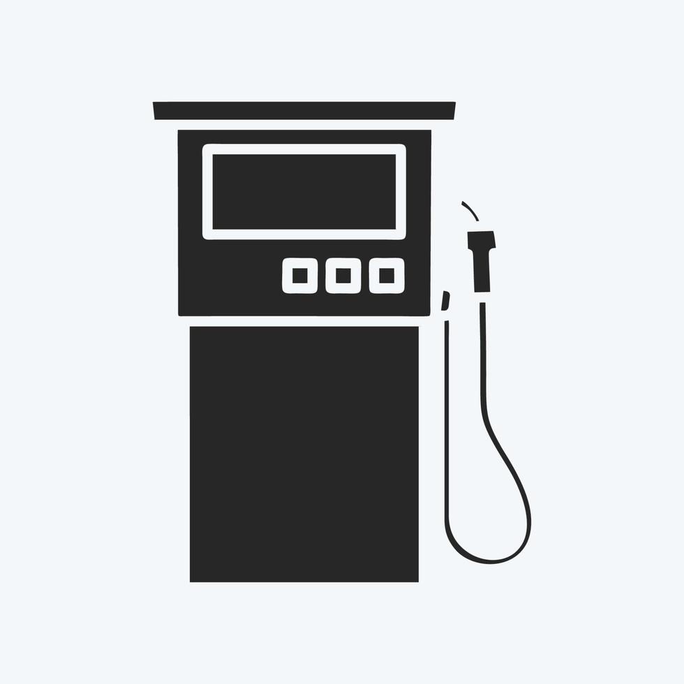 pictogram benzinepomp. geschikt voor onderwijs symbool. glyph-stijl. eenvoudig ontwerp bewerkbaar. ontwerp sjabloon vector. eenvoudige illustratie vector