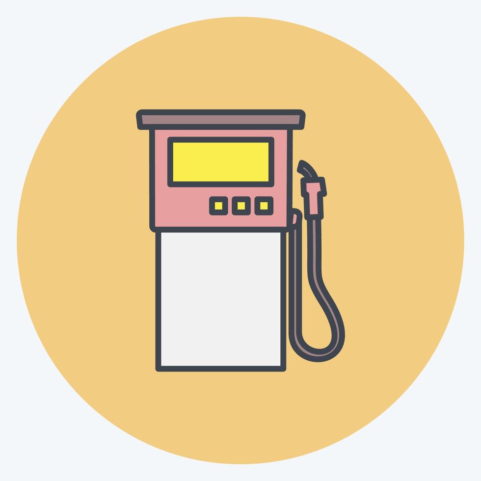 pictogram benzinepomp. geschikt voor onderwijs symbool. kleur partner stijl. eenvoudig ontwerp bewerkbaar. ontwerp sjabloon vector. eenvoudige illustratie vector