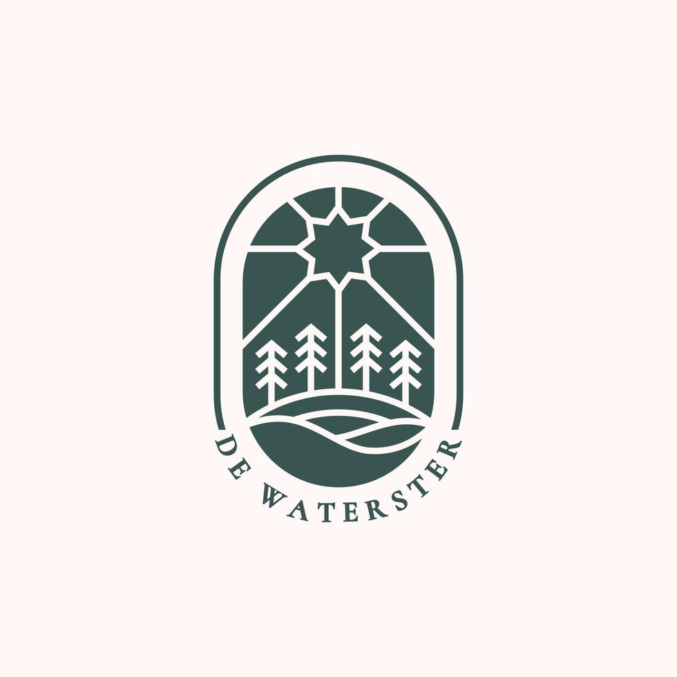 vintage natuur logo-ontwerp voor uw bedrijf of bedrijf vector