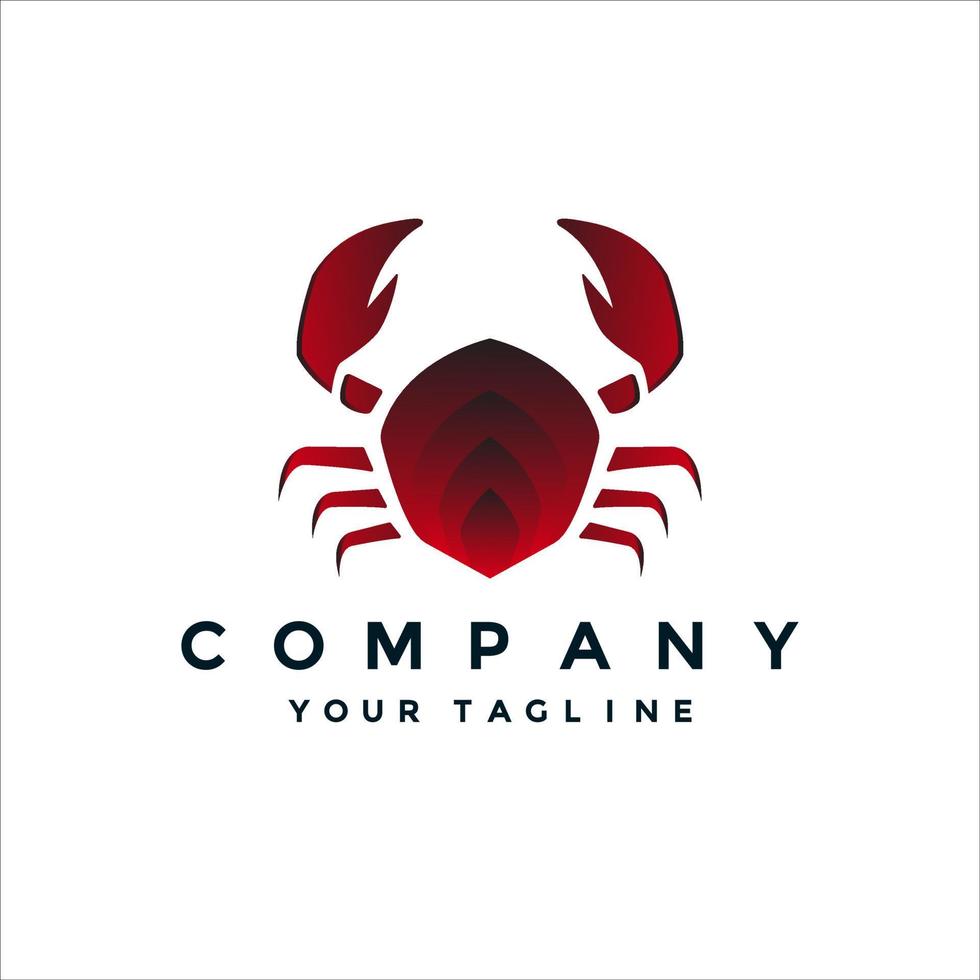 krab logo vector voor uw bedrijf of bedrijf
