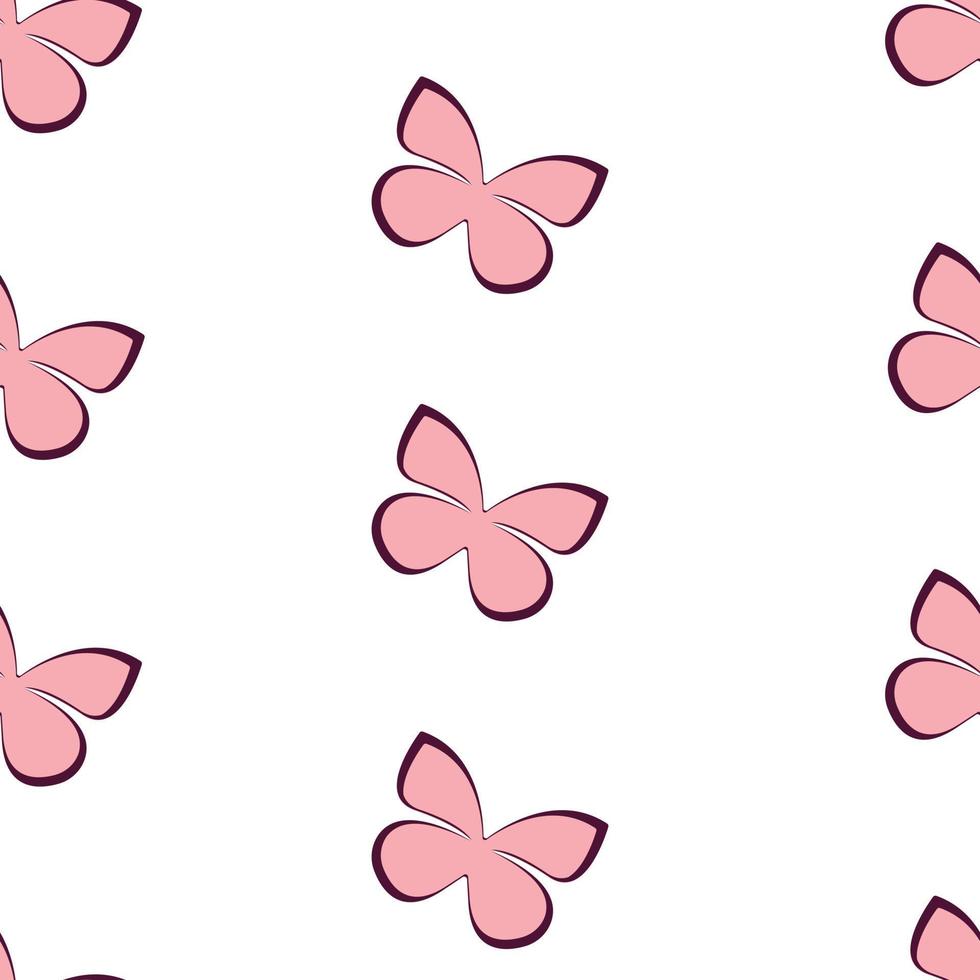 vlinderpatroon roze, mooie, delicate optie om af te drukken. vector