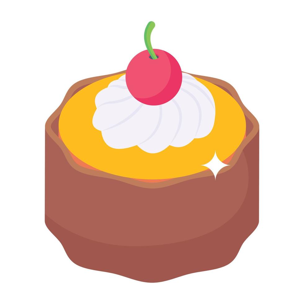 een icoon van cupcake isometrische vector