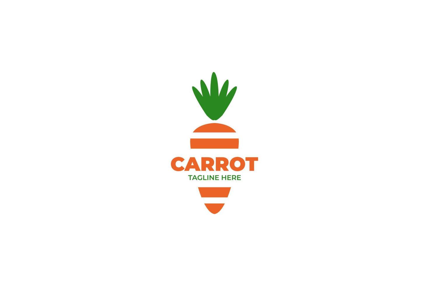platte streep wortel logo ontwerp illustratie vector sjabloon