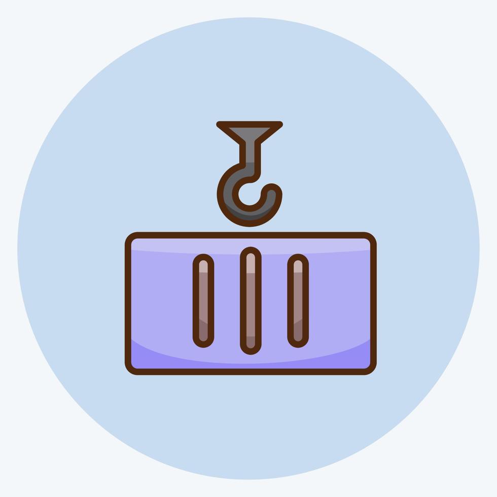 pictogram container. geschikt voor onderwijs symbool. vlakke stijl. eenvoudig ontwerp bewerkbaar. ontwerp sjabloon vector. eenvoudige illustratie vector