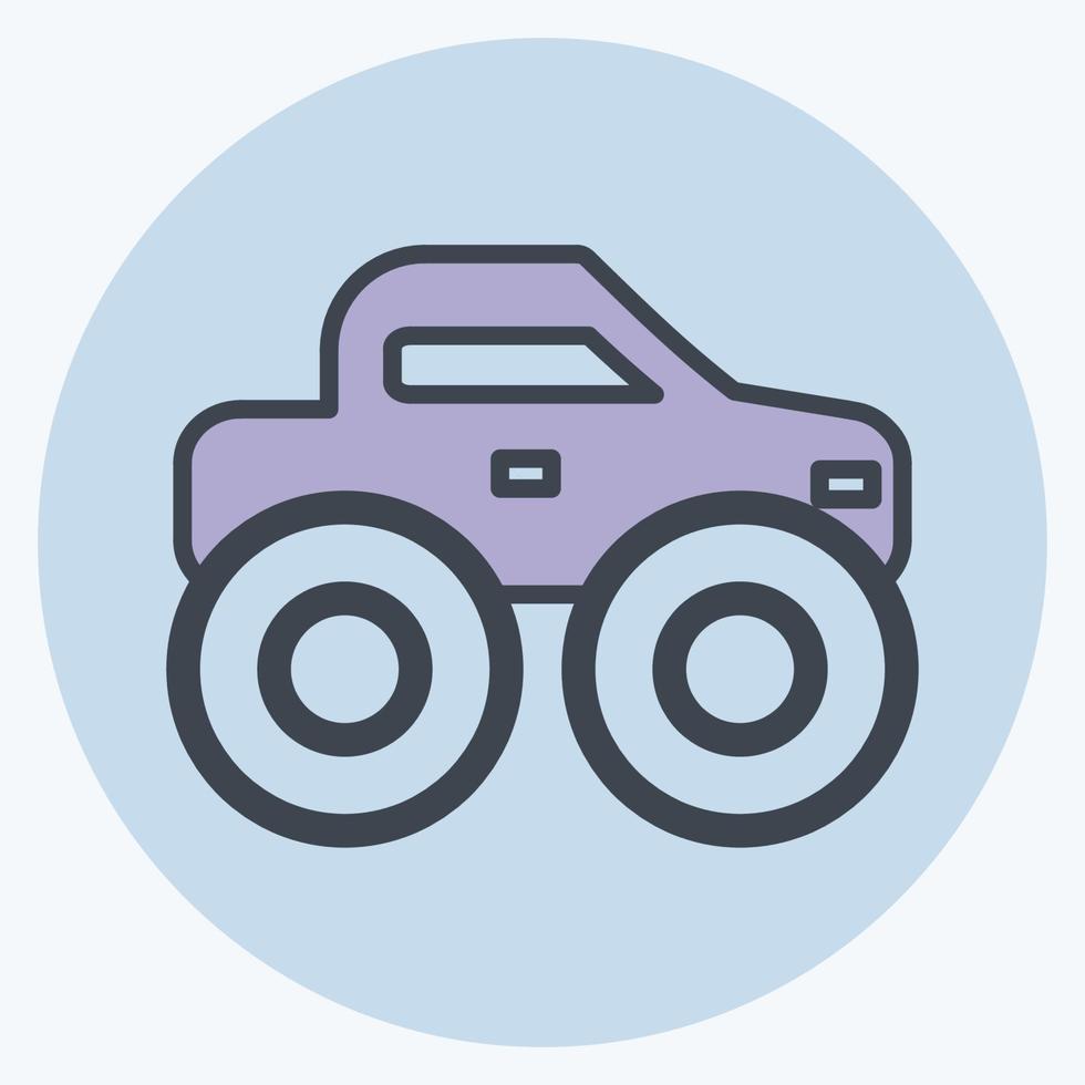 pictogram monstertruck. geschikt voor onderwijs symbool. kleur partner stijl. eenvoudig ontwerp bewerkbaar. ontwerp sjabloon vector. eenvoudige illustratie vector