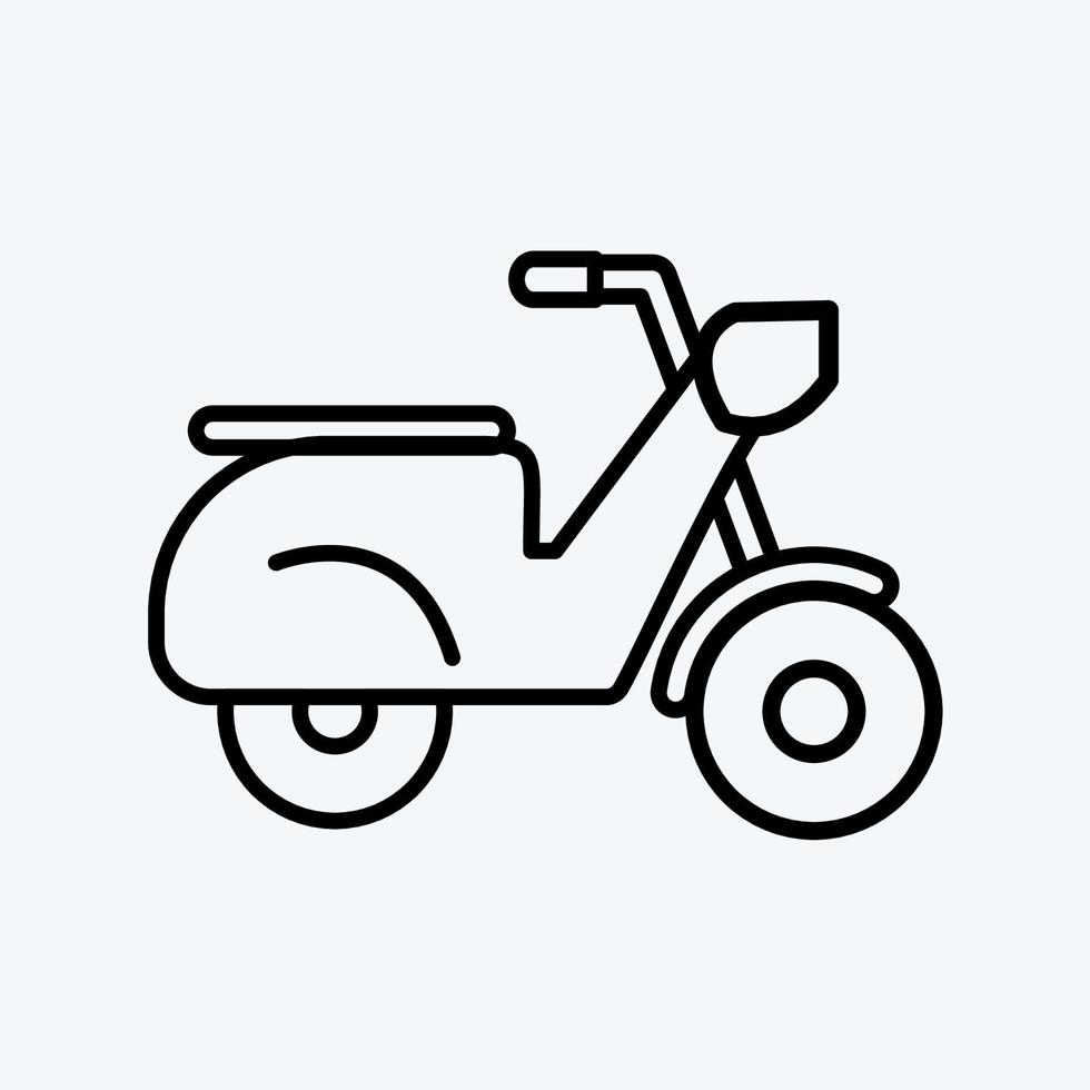 pictogram scooter. geschikt voor onderwijs symbool. lijn stijl. eenvoudig ontwerp bewerkbaar. ontwerp sjabloon vector. eenvoudige illustratie vector