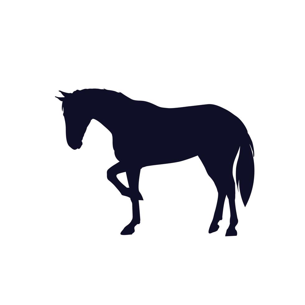 silhouet van een paard vector