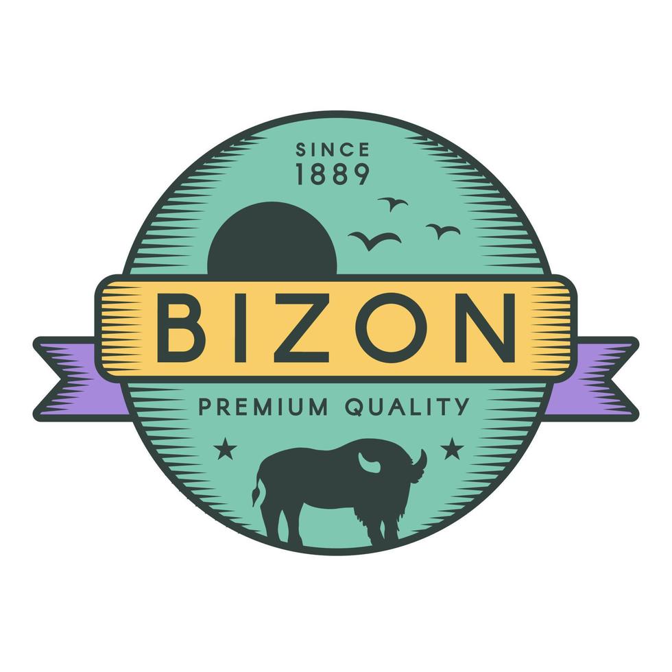 bizon vector logo sjabloon