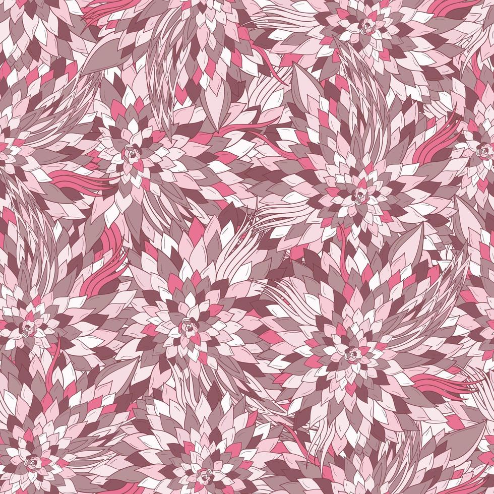 naadloze bloemenachtergrond met abstracte patronen van pioenrozen vector