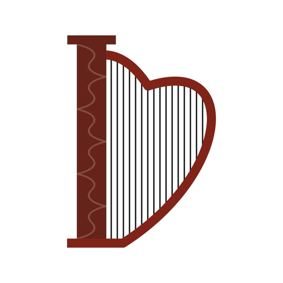 harp plat veelkleurig pictogram vector