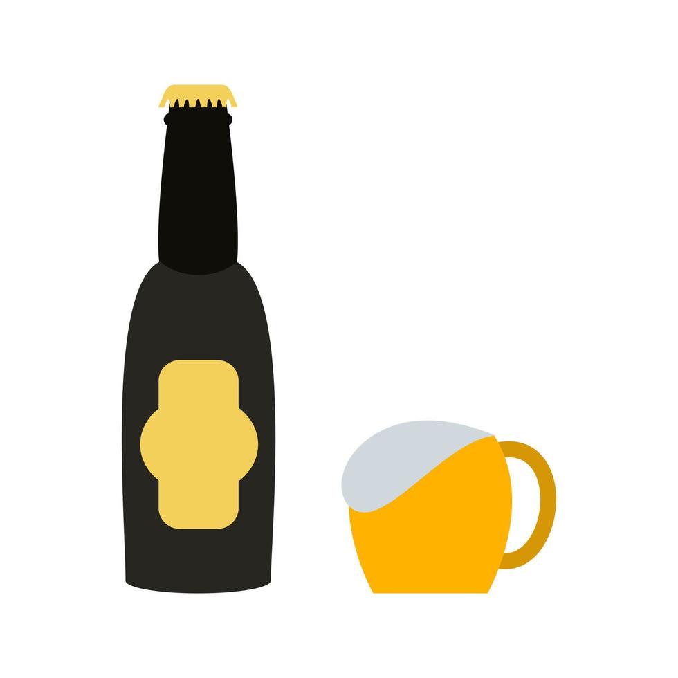 bier plat veelkleurig pictogram vector