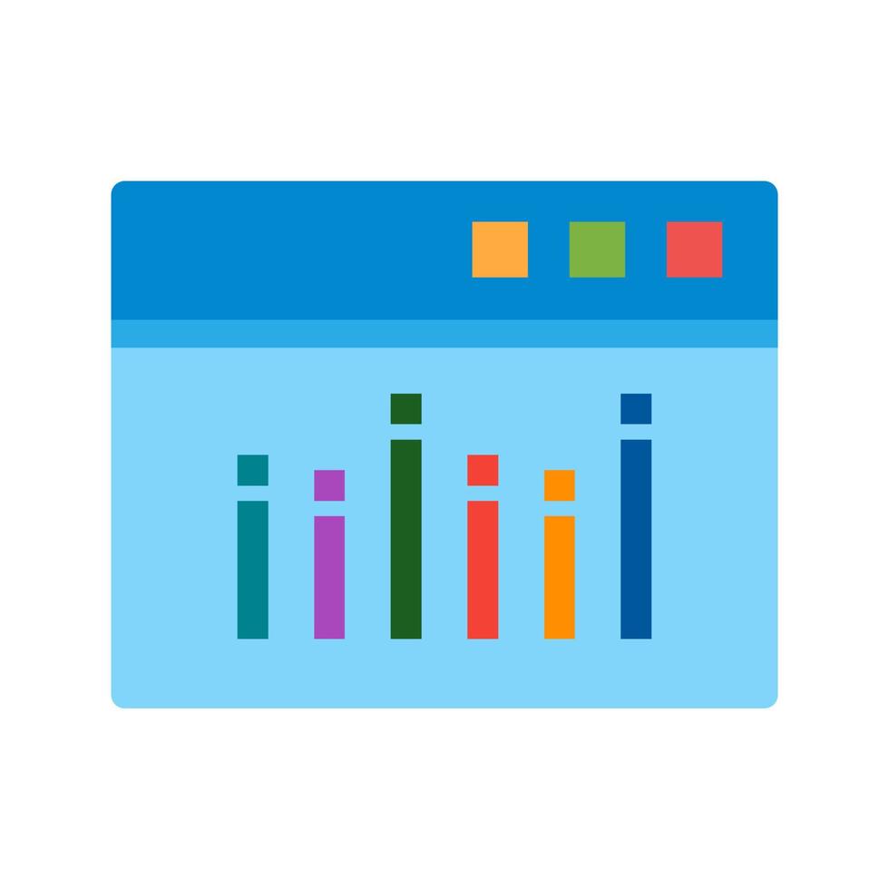 webanalyse plat veelkleurig pictogram vector