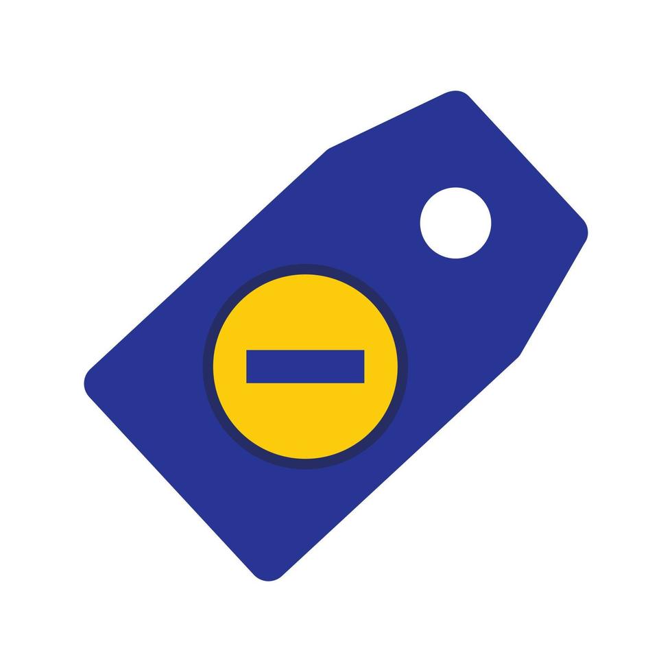 verwijder label plat veelkleurig pictogram vector