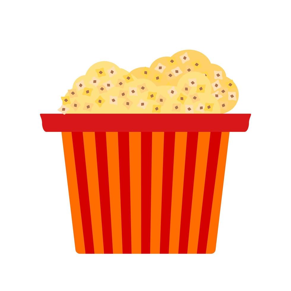 popcorn plat veelkleurig pictogram vector