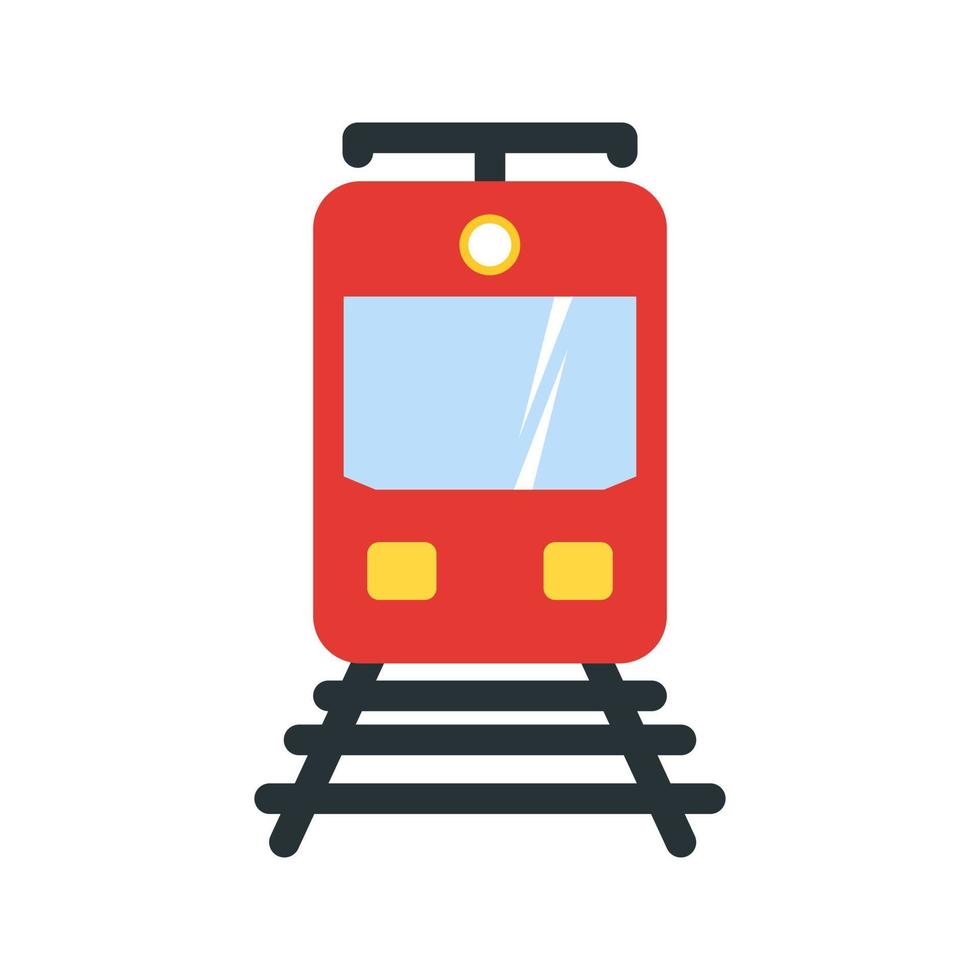 treinrails plat veelkleurig pictogram vector