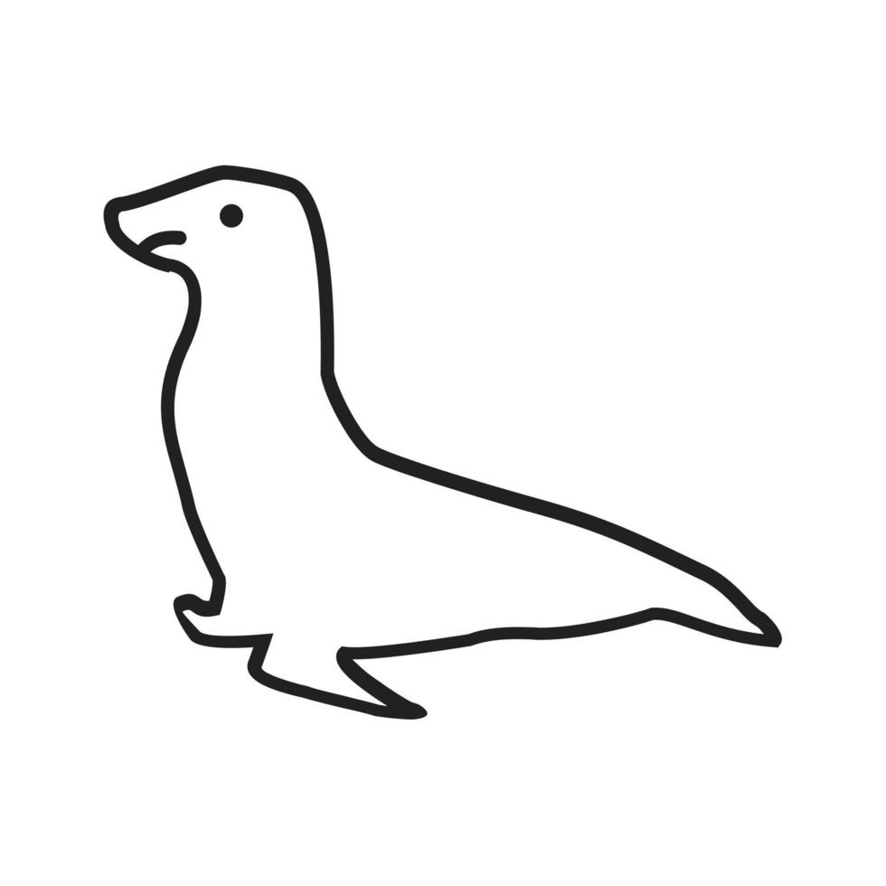 zeehond lijn icoon vector