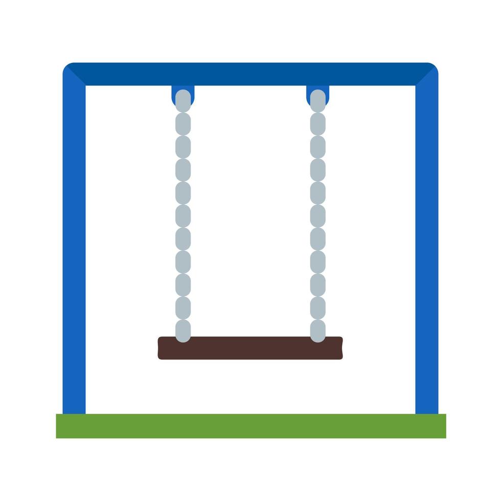 schommels plat veelkleurig pictogram vector