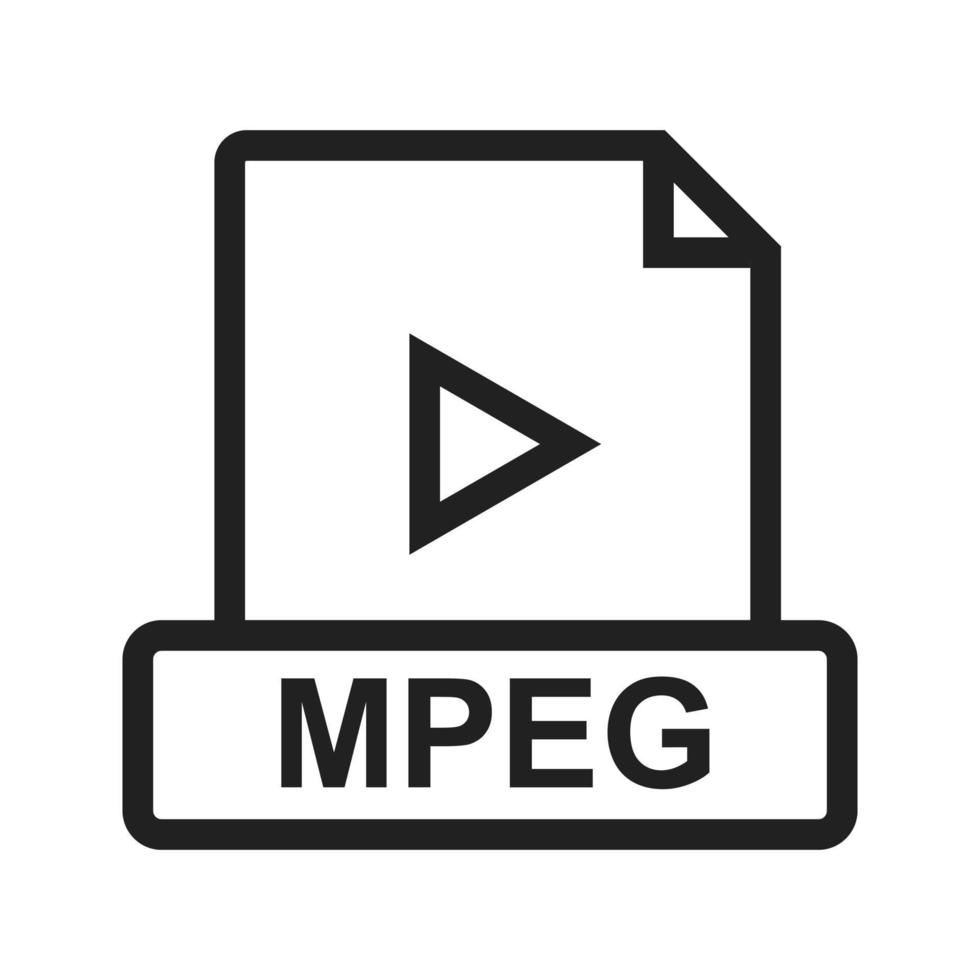 mpeg lijn icoon vector