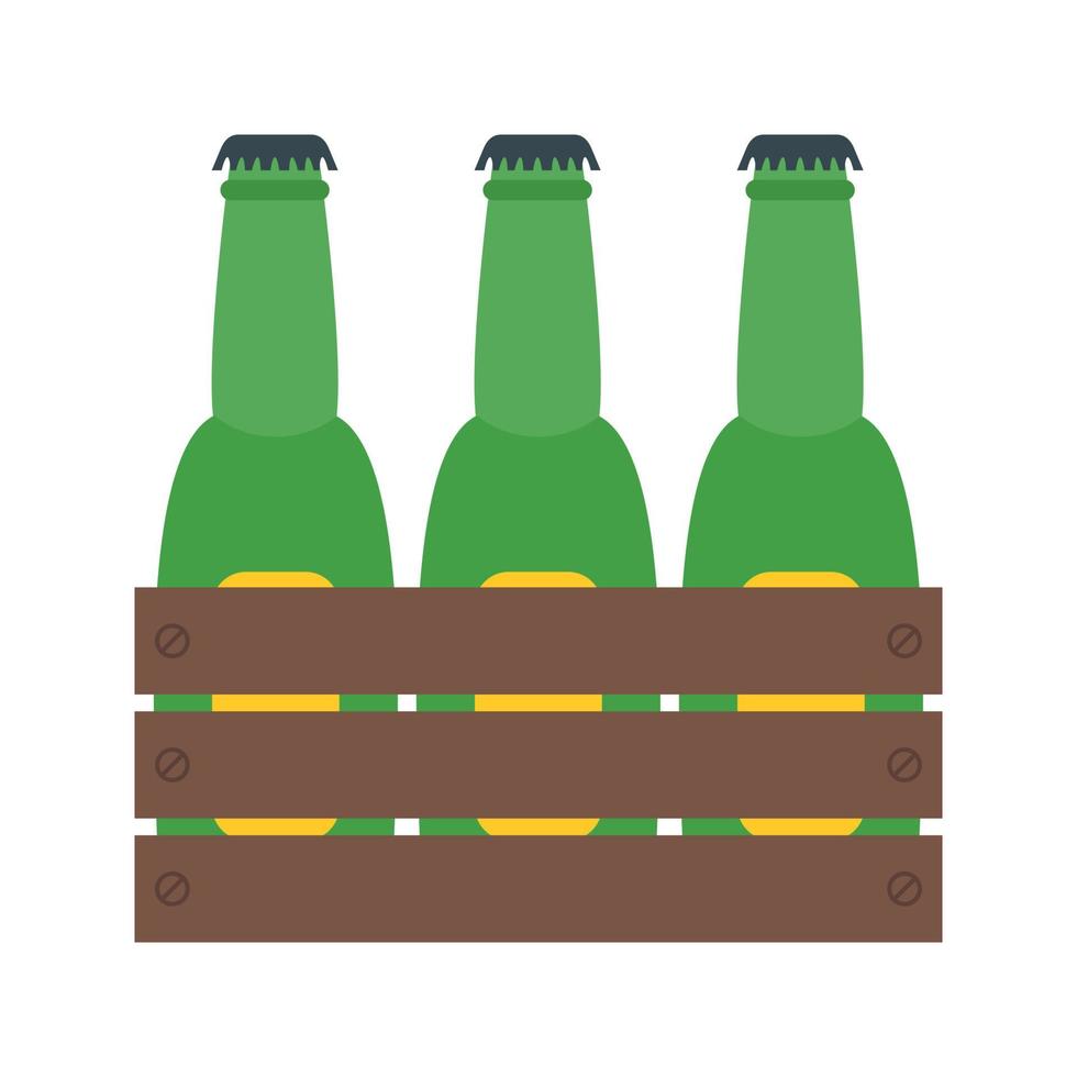 bierflesjes plat veelkleurig pictogram vector