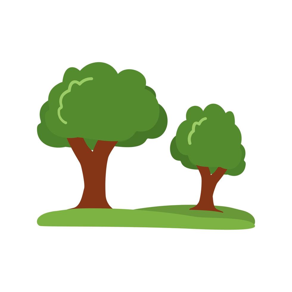 bomen plat veelkleurig pictogram vector