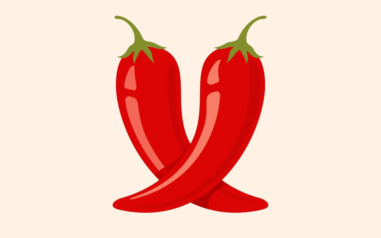 vector chili peper. vector embleem jalapeno of chili pepers. chili peper voor Thais of Mexicaans eten