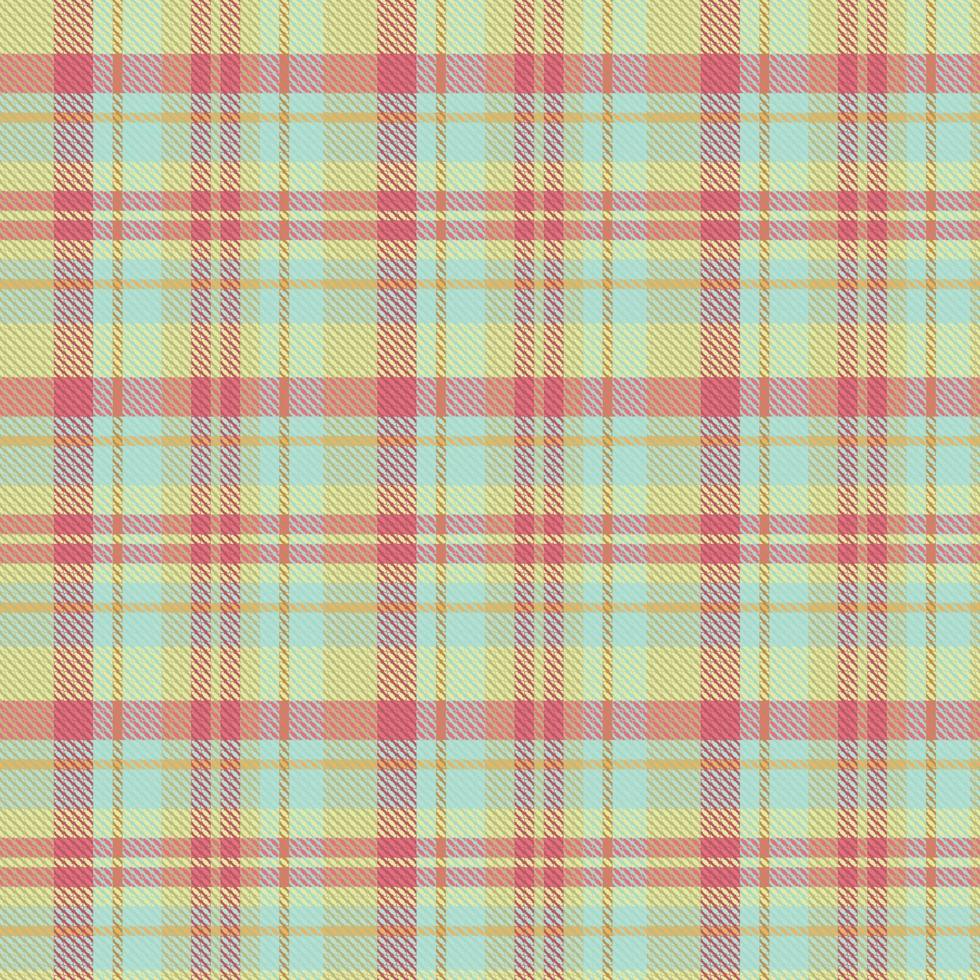 tartan geruit patroon met textuur en zomerkleur. vector