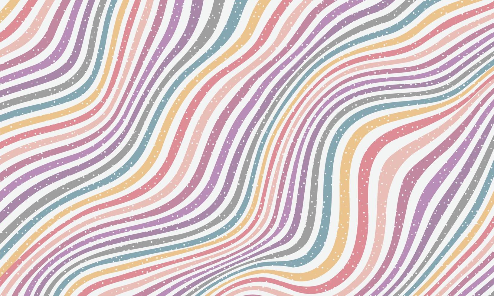 abstracte golf of golvende strepen pastel kleur achtergrond met witte stippen verspreid. vector