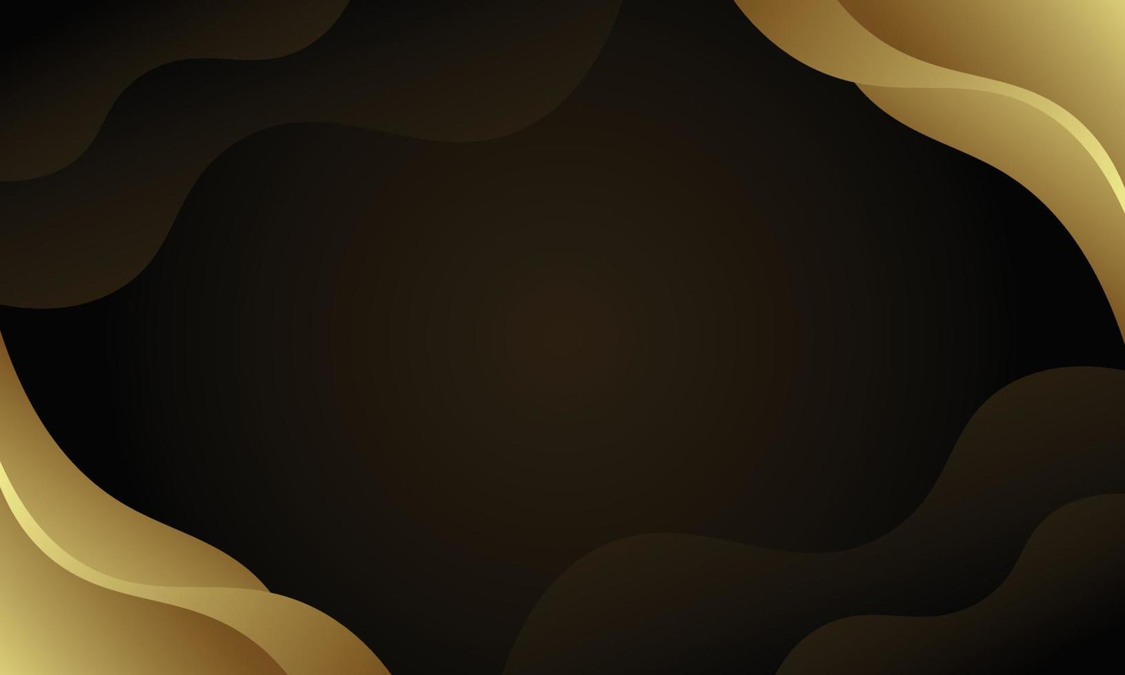 gouden golvend op donkere achtergrond. vector