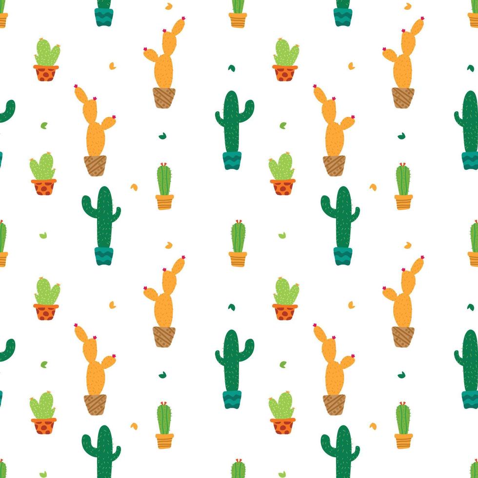 kleurrijke cactus patroon achtergrond. vector. vector