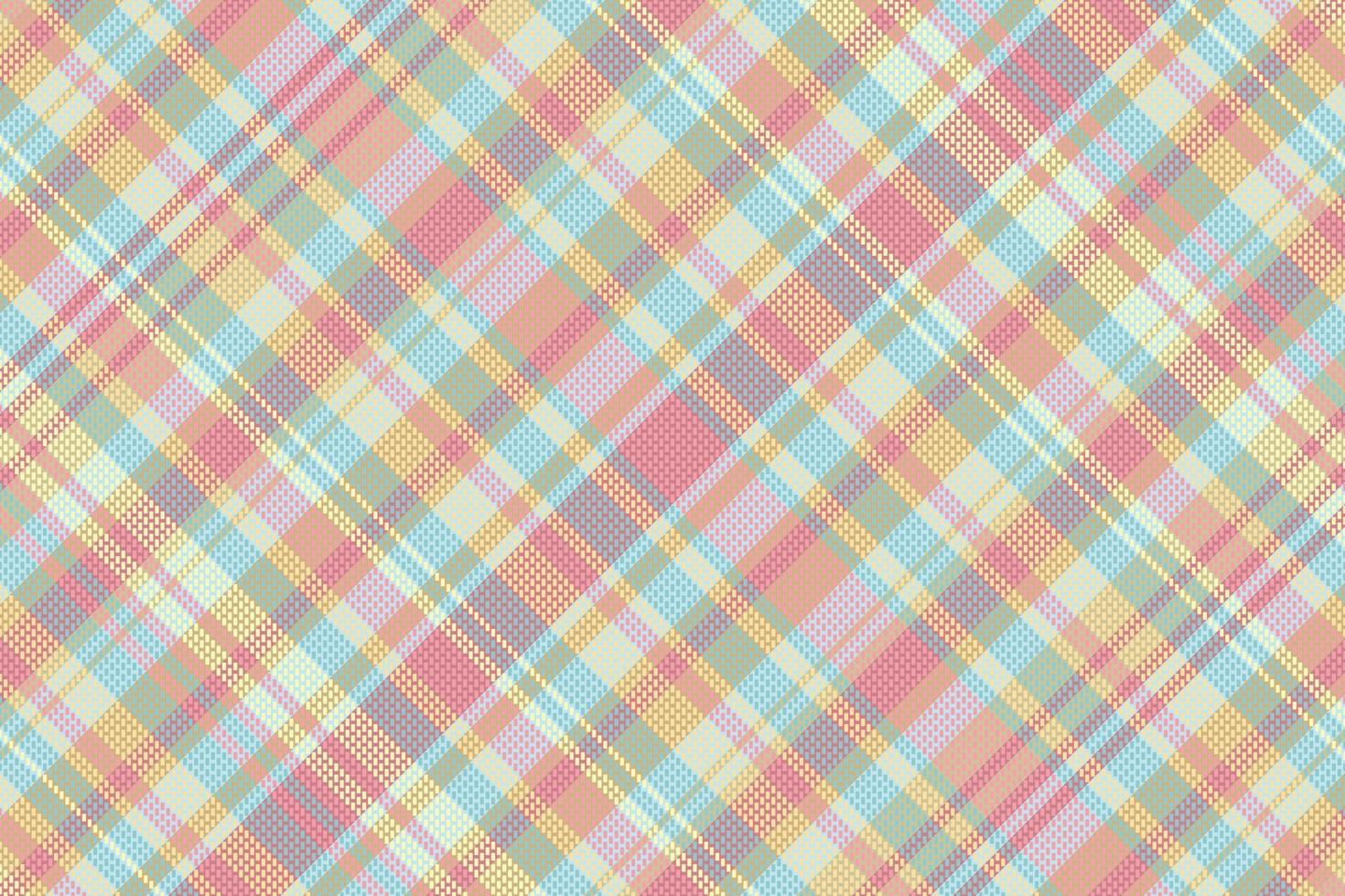 tartan geruit patroon met textuur en zomerkleur. vector