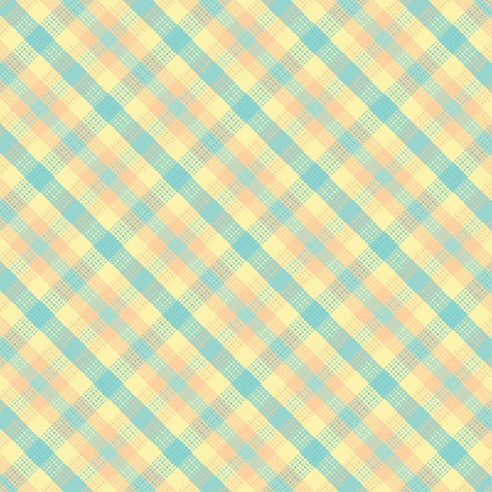 tartan geruit patroon met textuur en zomerkleur. vector