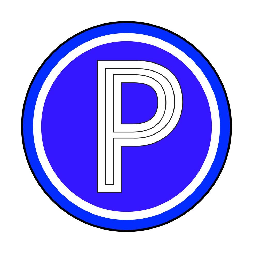 blauw parkeerbord. vectorillustratie geïsoleerd op een witte achtergrond in een moderne stijl. vector