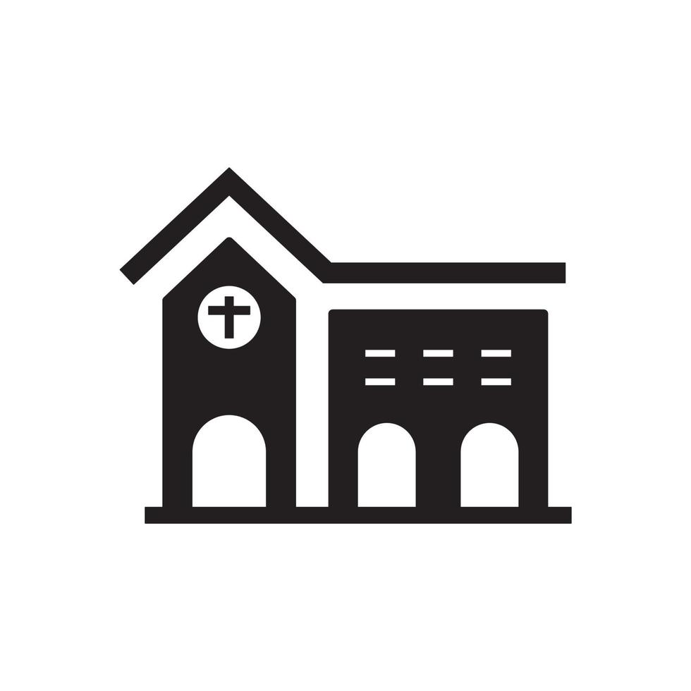 kerkgebouw pictogrammen symbool vector-elementen voor infographic web vector