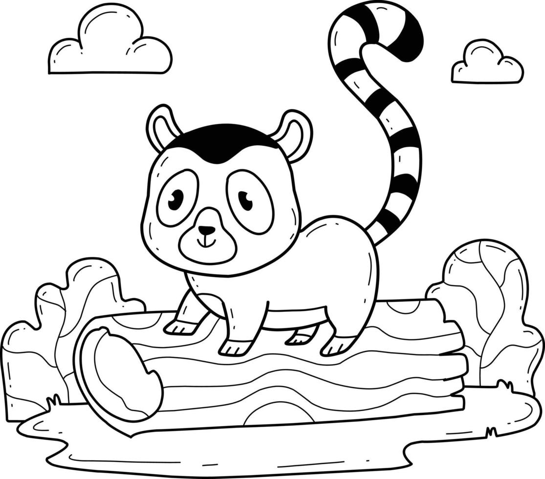 dieren kleurboek alfabet. geïsoleerd op een witte achtergrond. vector cartoon maki.